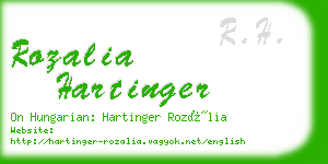 rozalia hartinger business card